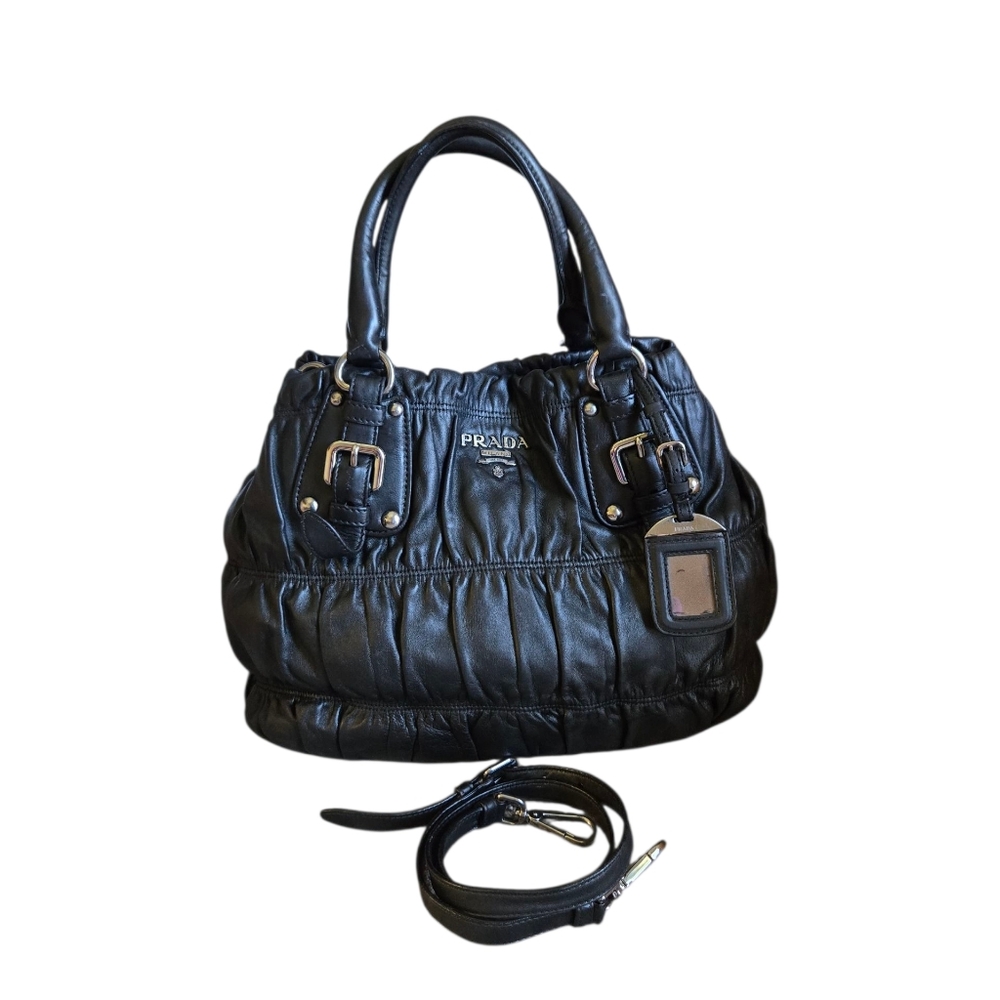 Authentic Prada Black Leather Women's Bag
